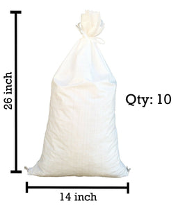 Flood Sandbags White 14" x 26" QTY10